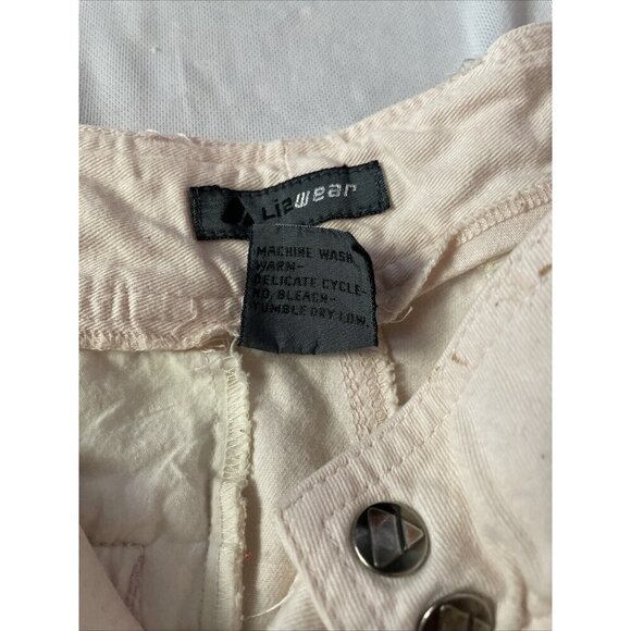 Lizwear Womens Beige Cargo Skort Size 14 100% Cotton Double Snap Zipper Closure - Picture 5 of 8